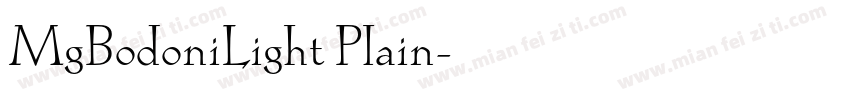 MgBodoniLight Plain字体转换